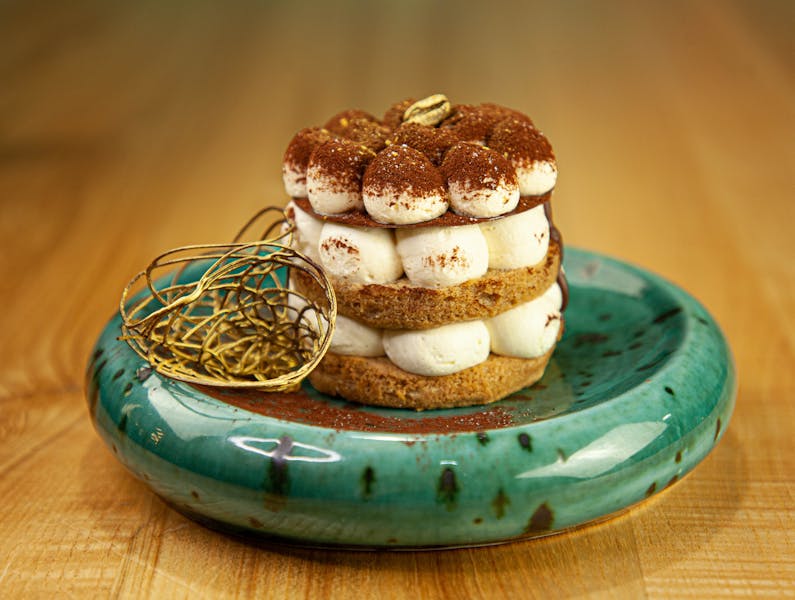 Classic tiramisu layered with espresso-soaked ladyfingers